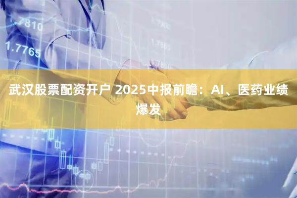 武汉股票配资开户 2025中报前瞻：AI、医药业绩爆发