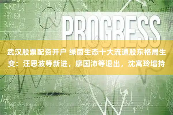武汉股票配资开户 绿茵生态十大流通股东格局生变：汪思波等新进，廖国沛等退出，沈寓玲增持